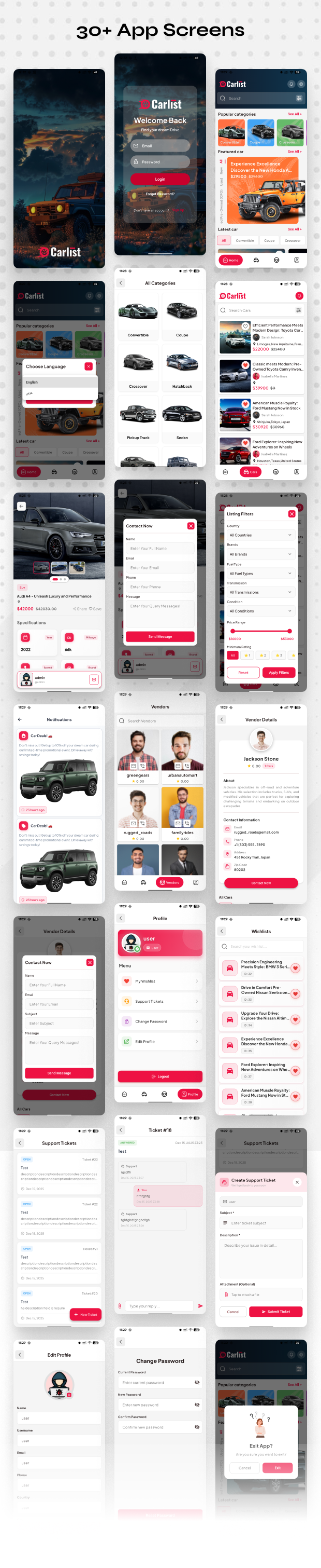 Carlist - Car Listings / Dealership / Directory Mobile App for Customers (Flutter)
